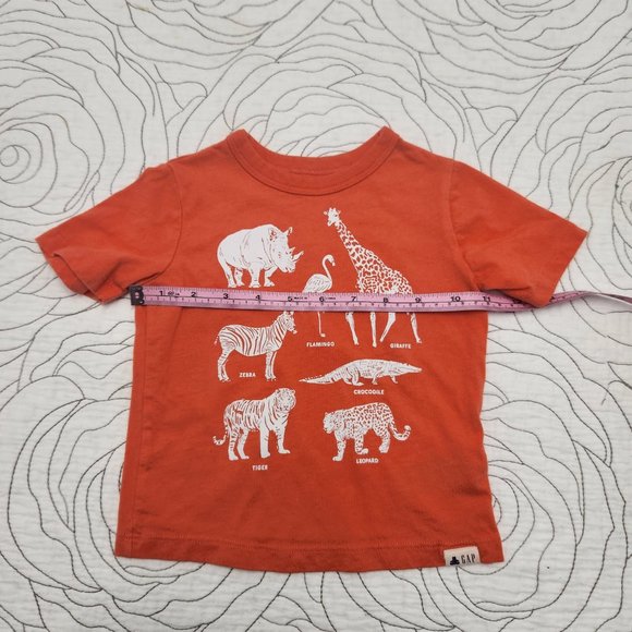 [12-18M] Orange Zoo Animals Short Sleeve Tee - Picture 6 of 7